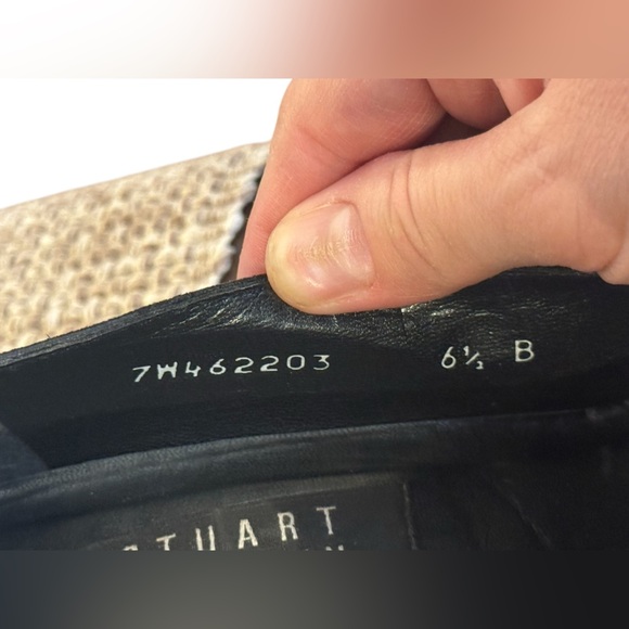 Vintage Stuart Weitzman Black Suede Square Toe Women’s Sz 6.5 B - Picture 13 of 13